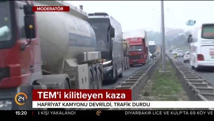 TEM'i kilitleyen kaza