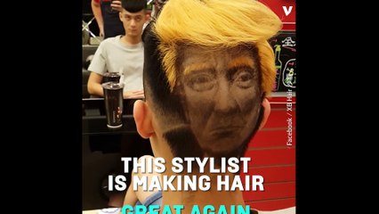 Taiwanese Barber Gives Scary Trump Cut