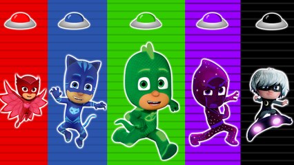 Learning Colors with PJ Masks Catboy Zecko Amulette and Ninja for Kids