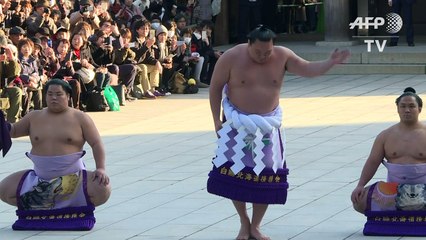 Sumo champs perform New Year ritual after scandal-hit 2017