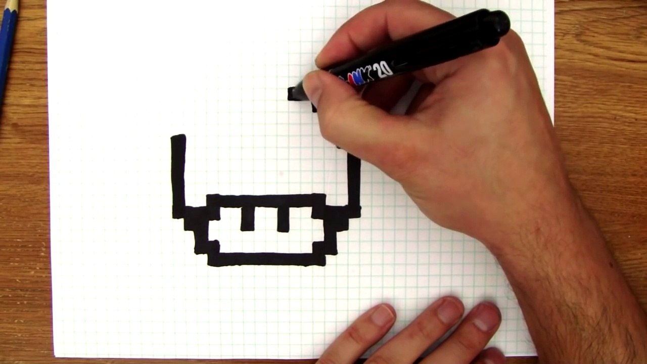 How To Draw a 8-bit Mario Mushroom
