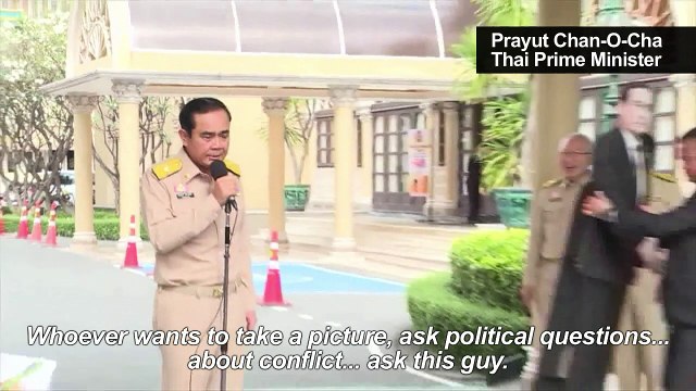 Thai PM tells media to speak to cardboard cutout of himself
