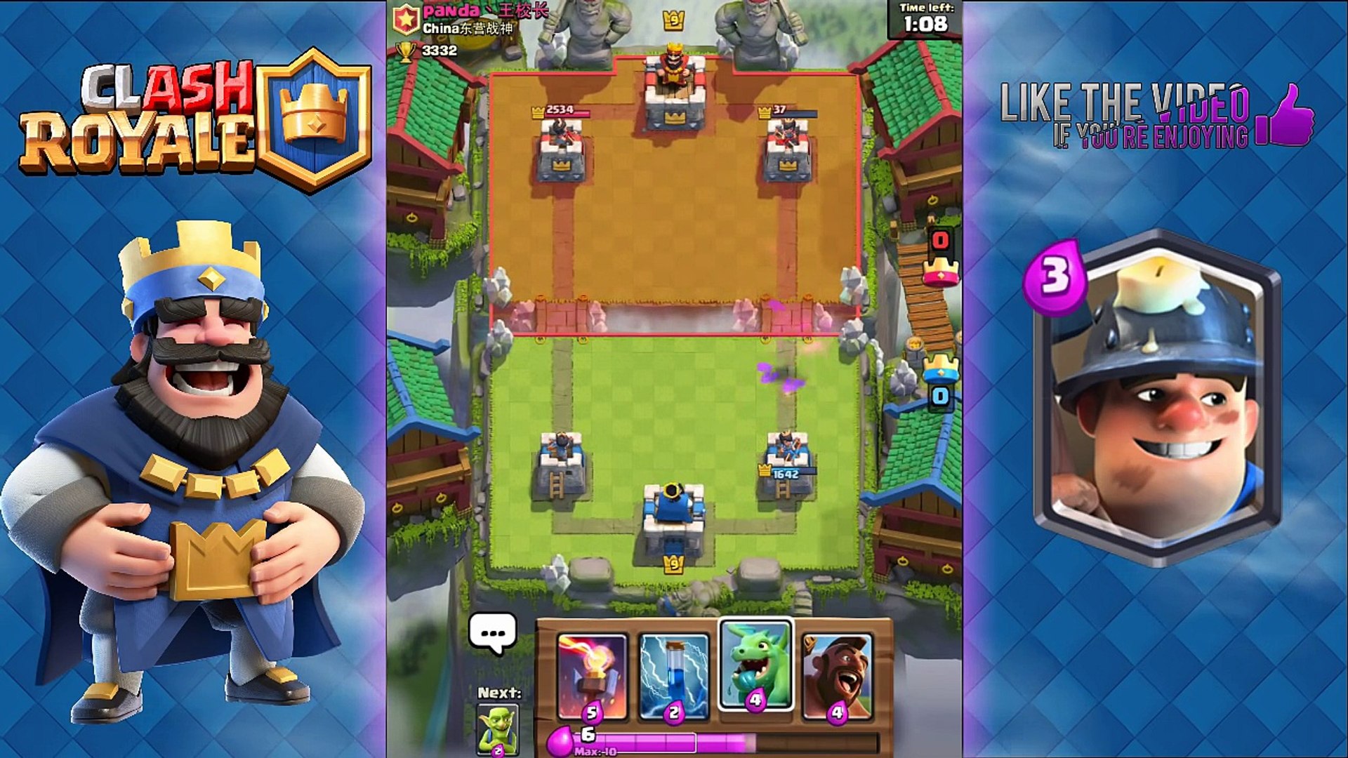 Clash Royale - Best Miner Deck and Attack Strategy for Arena 6, 7, 8 |  Miner + Hog Rider Cycle Deck - Vídeo Dailymotion