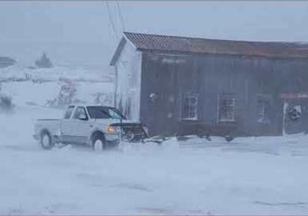 Man Builds Snowplow to Deal With Heavy Snowfall