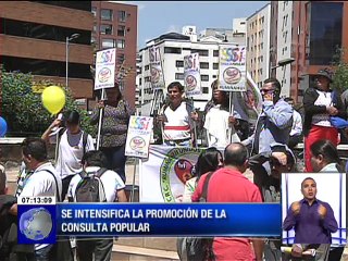 Recorrido para informar sobre preguntas de consulta popular