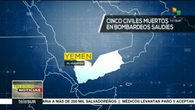Nuevos bombardeos saudíes dejan al menos cinco muertos en Yemen