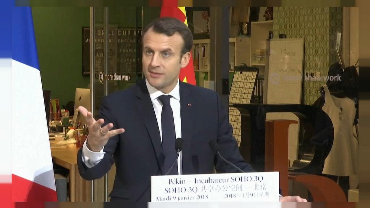 Macron quer balança comercial equilibrada com China