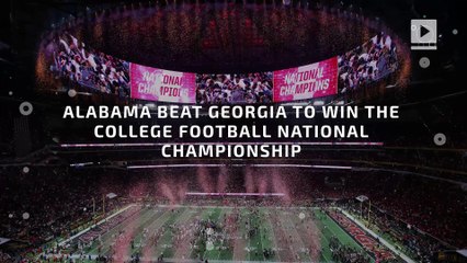 Alabama Beat Georgia to Win the College Football National Championship