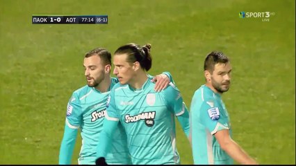 1-0 Aleksandar Prijović AMAZING Goal - PAOK 1-0 Trikala FC - 09.01.2017