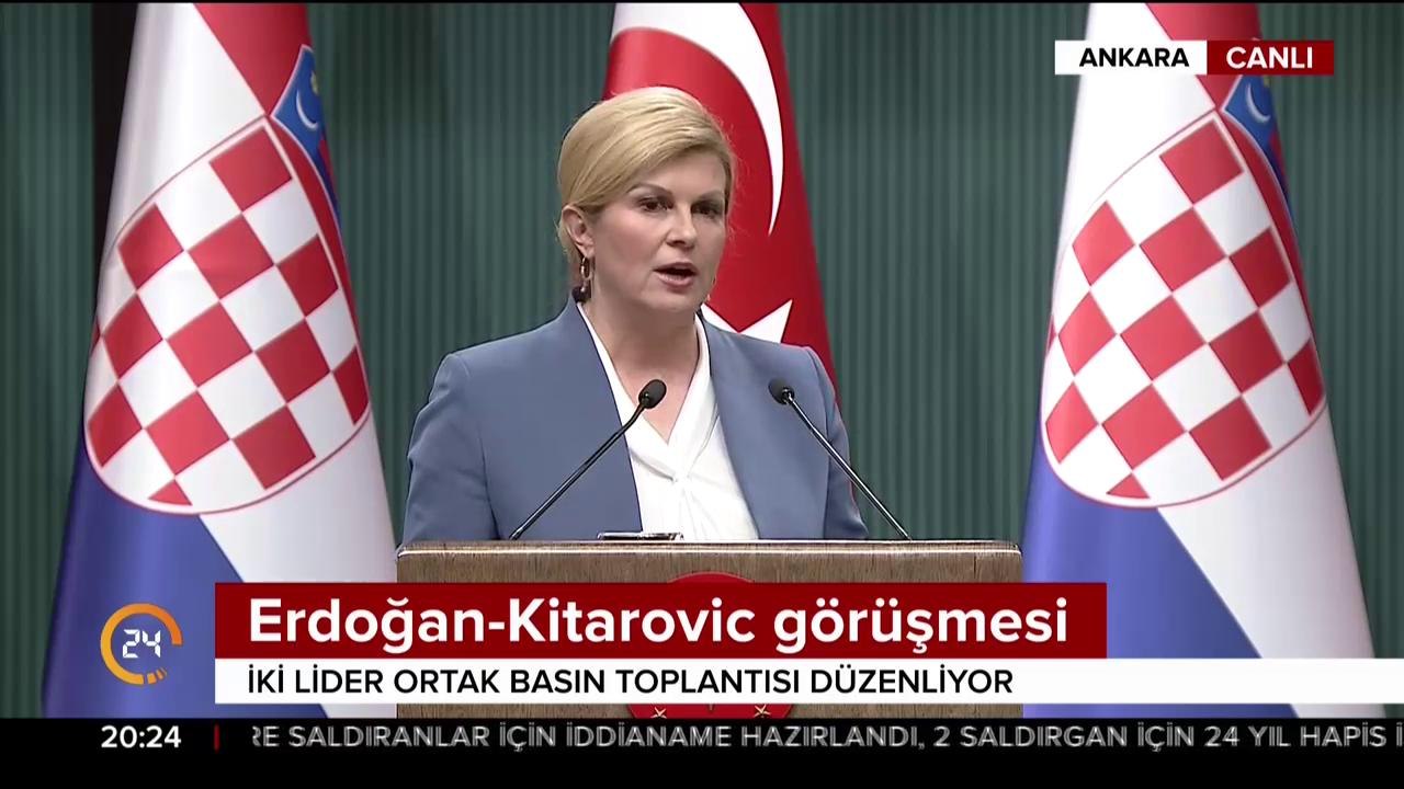 Erdoğan-Kitarovic görüşmesi