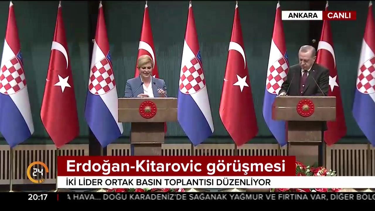Erdoğan-Kitarovic görüşmesi