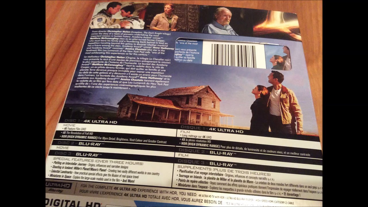 Critique du film Interstellar (Interstellaire) en combo 4K Ultra HD/Blu-ray