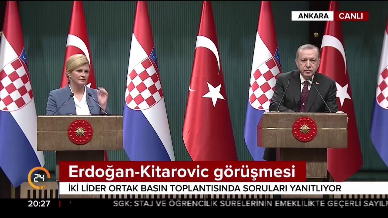 Erdoğan-Kitarovic görüşmesi