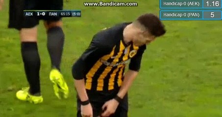 Helder Lopes GOAL - AEK Athens 1-0 Panetoliokos 09.01.2018