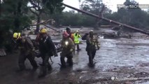 Firefighters rescue girl who nearly drowned in muddy floodwaters in California