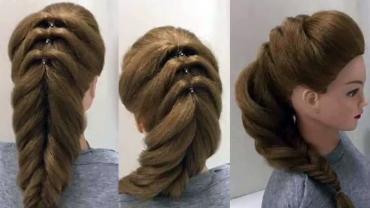 Reverse Fishtail Braid   Easy Puff Hairstyles