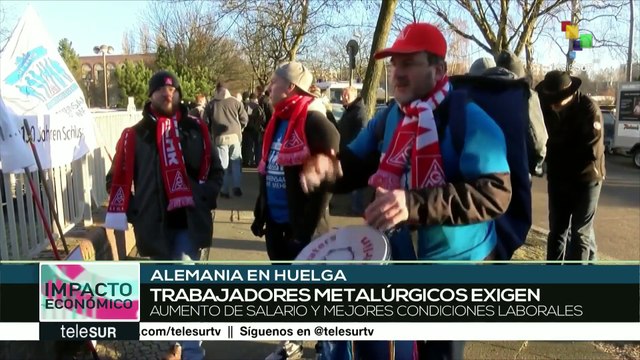 Alemania: trabajadores metalúrgicos exigen incremento salarial del 6%