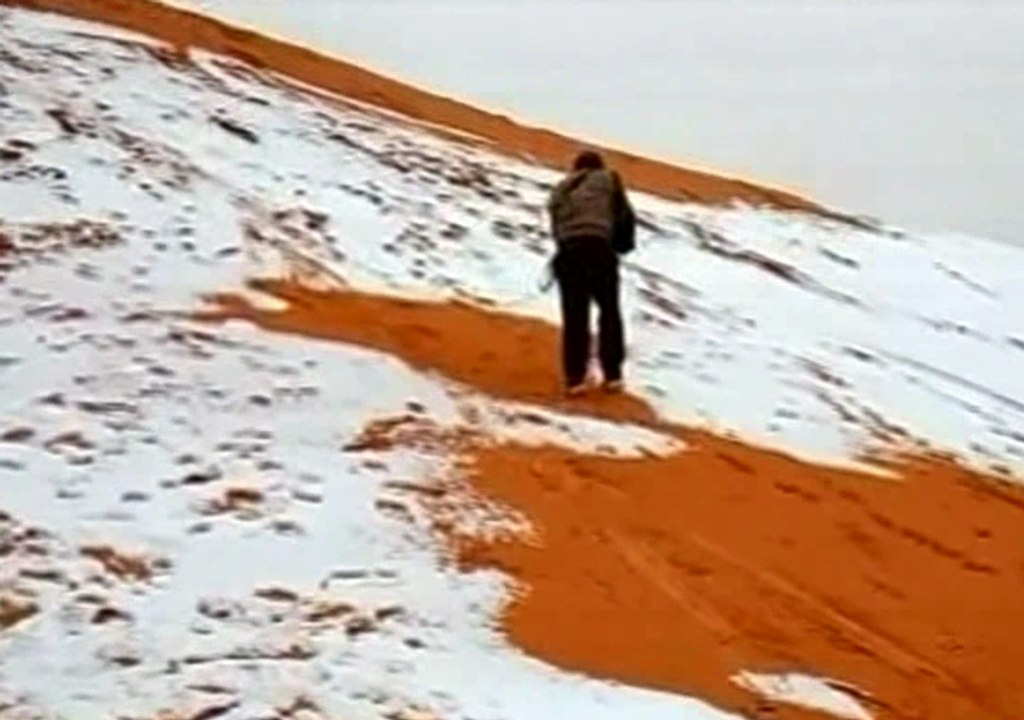 El frío polar llegó al desierto del Sahara