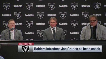 Woodson trolls Gruden's presser: 'Is there a no-trade clause in your deal?'