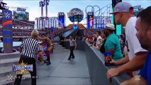 Rob Gronkowski helps Mojo Rawley win the Andre Battle Royal: WrestleMania 33 Kickoff, April 2, 2017