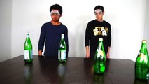 CRAZY GLASS BOTTLE FLIP TRICK SHOTS!