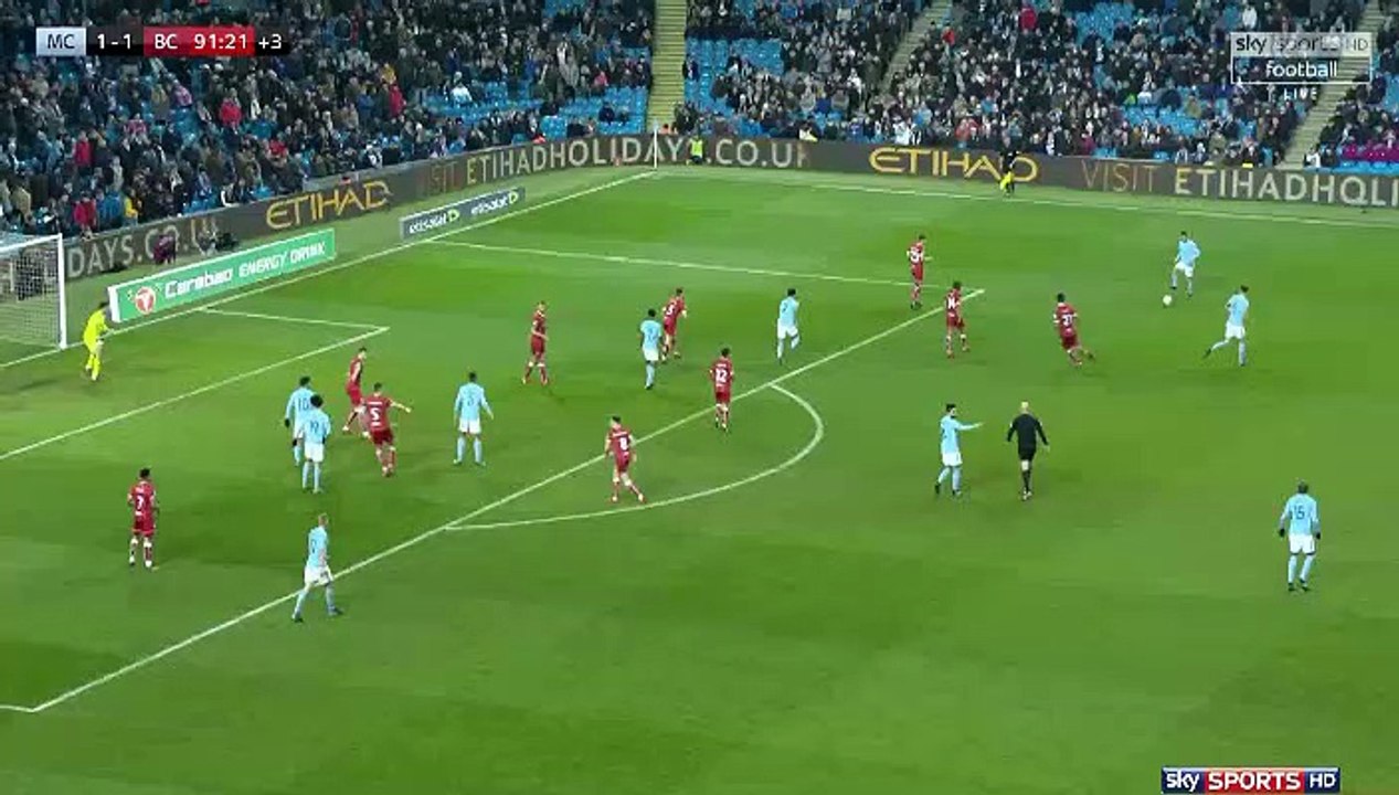 Sergio Aguero Goal HD -Manchester City	2-1	Bristol City 09.01.2018
