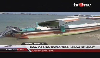 Perahu Terbalik Dihantam Gelombang, Tiga Orang Tewas