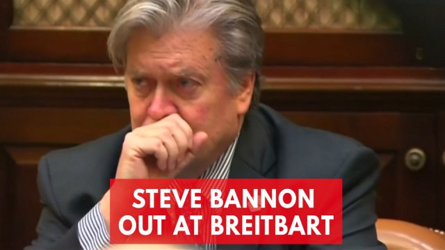 Steve Bannon steps down from Breitbart News amid Trump row