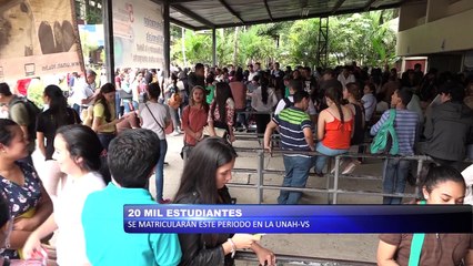20 mil estudiantes se matricularan este periodo en la UNAH-VS