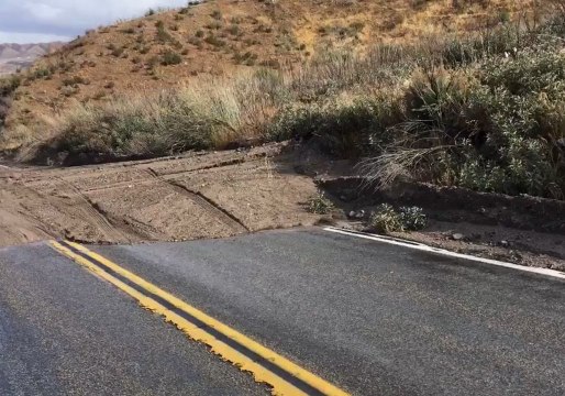 Mudslide Shuts Down Road in Wrightwood
