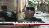 Debit Katulampa Naik, Permukiman Warga di Cawang Tergenang