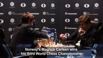 Norwegian Carlsen wins third World Chess Champions