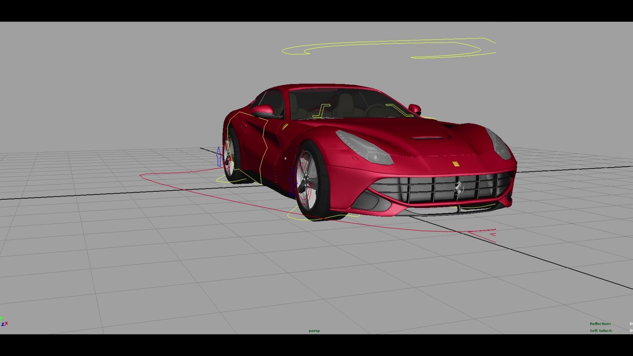 Ferrari  Berlinetta Animation Rig Demo: Maya