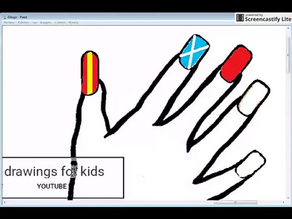 How to paint nice nail art for children with flags Nursery rhymes