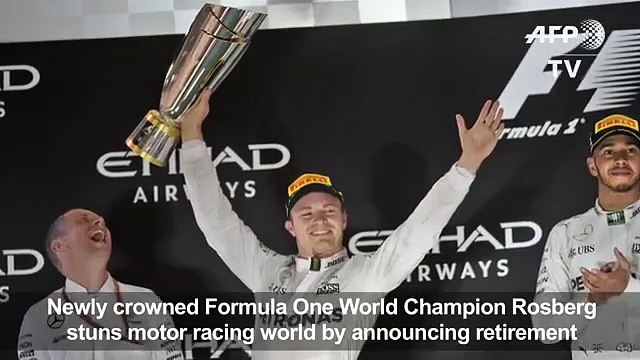 Formula One World champion Rosberg announces shoc