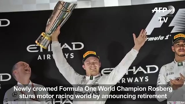 Formula One World champion Rosberg announces shock