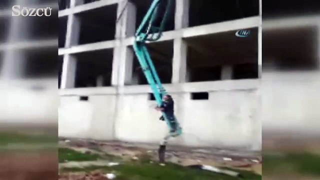 İnşaat işçisinden akıl almaz sorumsuzluk