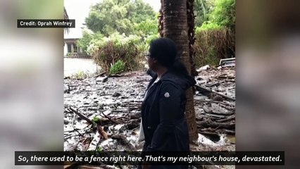 Oprah Winfrey shows home destroyed by mudslides