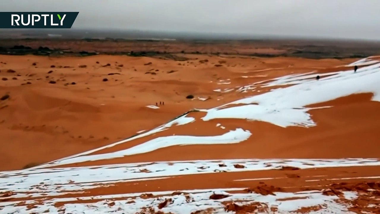 Les conséquences du réchauffement climatique : il a neigé dans le désert du Sahara en Algérie