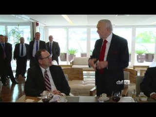 Presidente Marin recebe Eurico Miranda e cônsul geral dos EUA