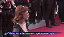 Celebrities walk Cannes red carpet on awards night