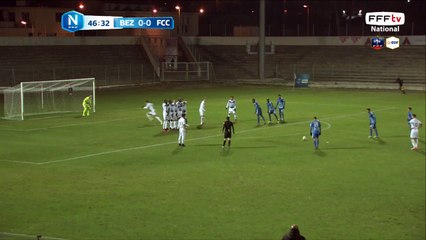 Coup franc qui passe au dessus du cadre
