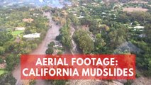 Aerial footage shows damage and rescues after mudslides in California as death toll rises to 13