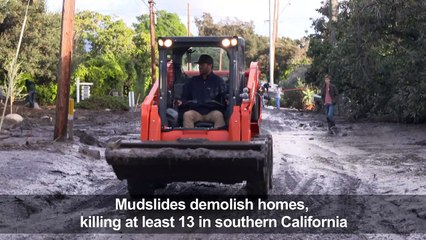 California mudslides demolish homes, killing at least 13 (2)