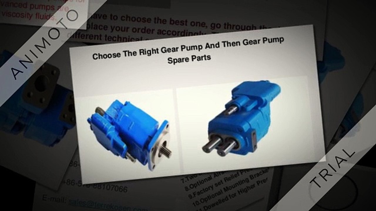 Choose the right gear pump and then gear pump spare parts