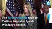 Ivanka Trump Applauds Oprah's Golden Globes Speech