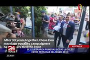 Australia: celebran primeras bodas legales entre personas del mismo sexo