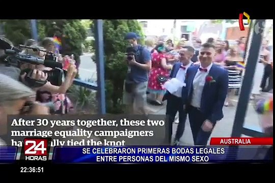 Australia: celebran primeras bodas legales entre personas del mismo sexo
