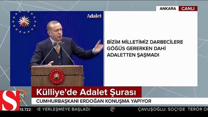 Cumhurbaşkanı Erdoğan Batı'yı işaret ederek 'bunlarda Adalet yok' dedi ve ekledi