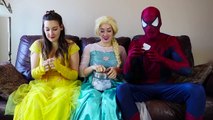 Frozen Elsa CLOTHES SWAP CHALLENGE w  Spiderman Belle Anna Rapuntzel Fun Superhero in real life IRL | Superheroes | Spiderman | Superman | Frozen Elsa | Joker